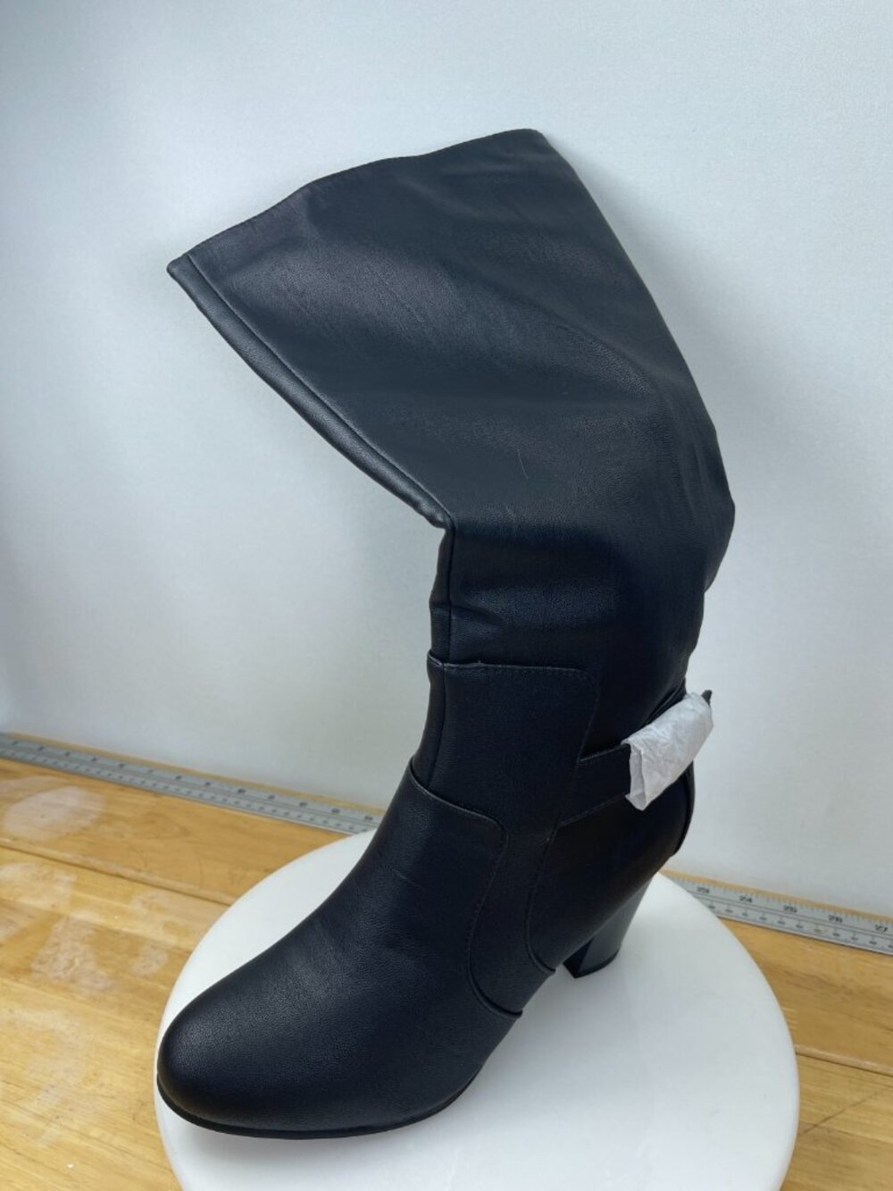 Sonoma Carver Black Knee High Boots Womens Size 9 Block Heel Zip Riding